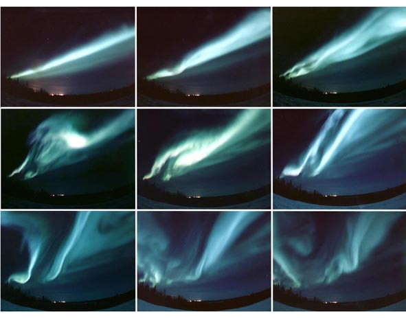 Aurora photograph in 1996   9 sheet continuation