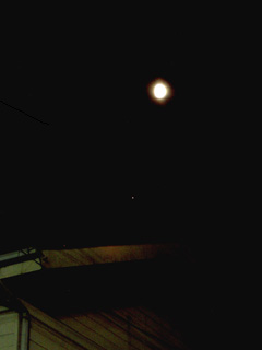 Half moon and Mars